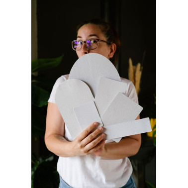 Feuilles artisanales de différentes formes - Papier recyclé - Auvergne