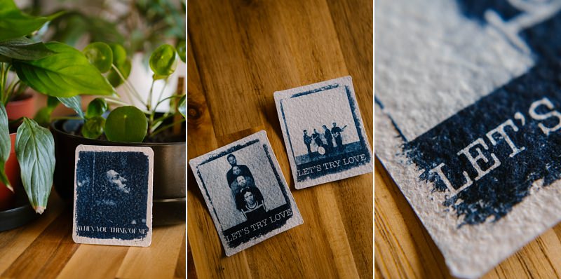 Cyanotype photo madame la papetiere